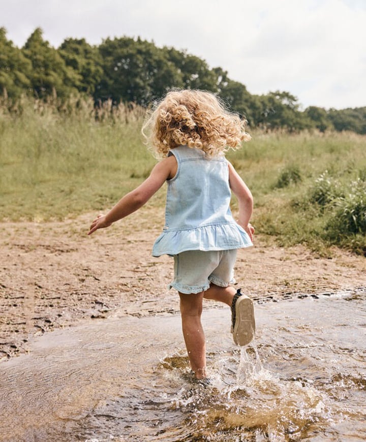 Light weight meisjes korte broek blauw