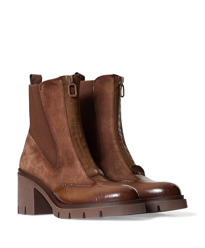 Zurich dames enkellaarzen bruin