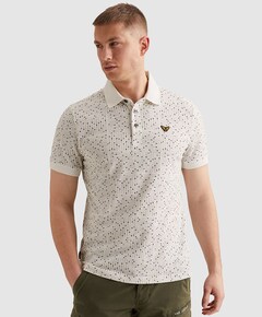 Heren polo ecru