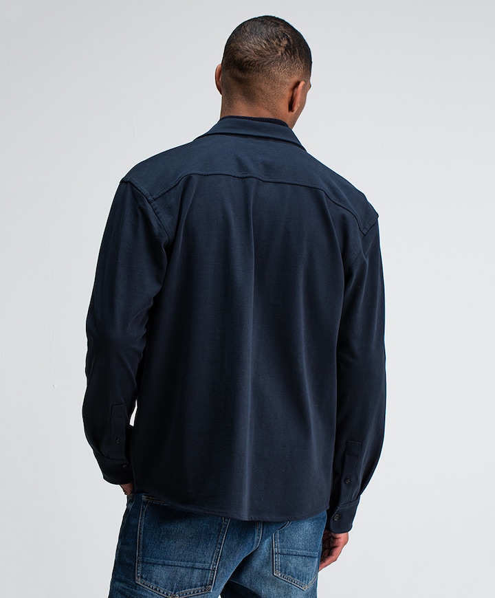 Heren overshirt blauw