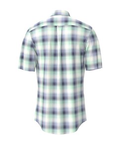 Heren overhemd korte mouw groen