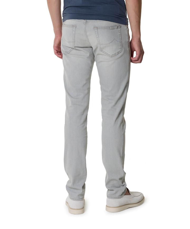 Nick Slim 5 pkt heren jeans grijs