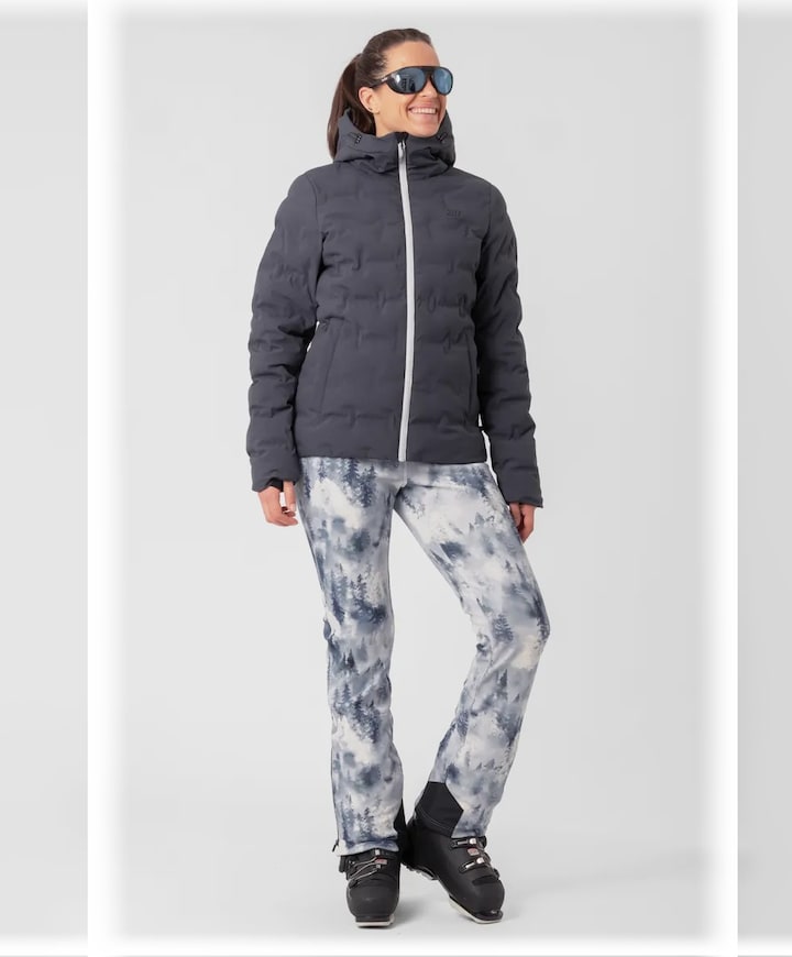 Dames ski-jas grijs