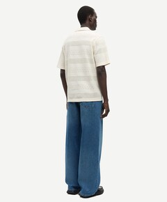 Heren overhemd korte mouw ecru