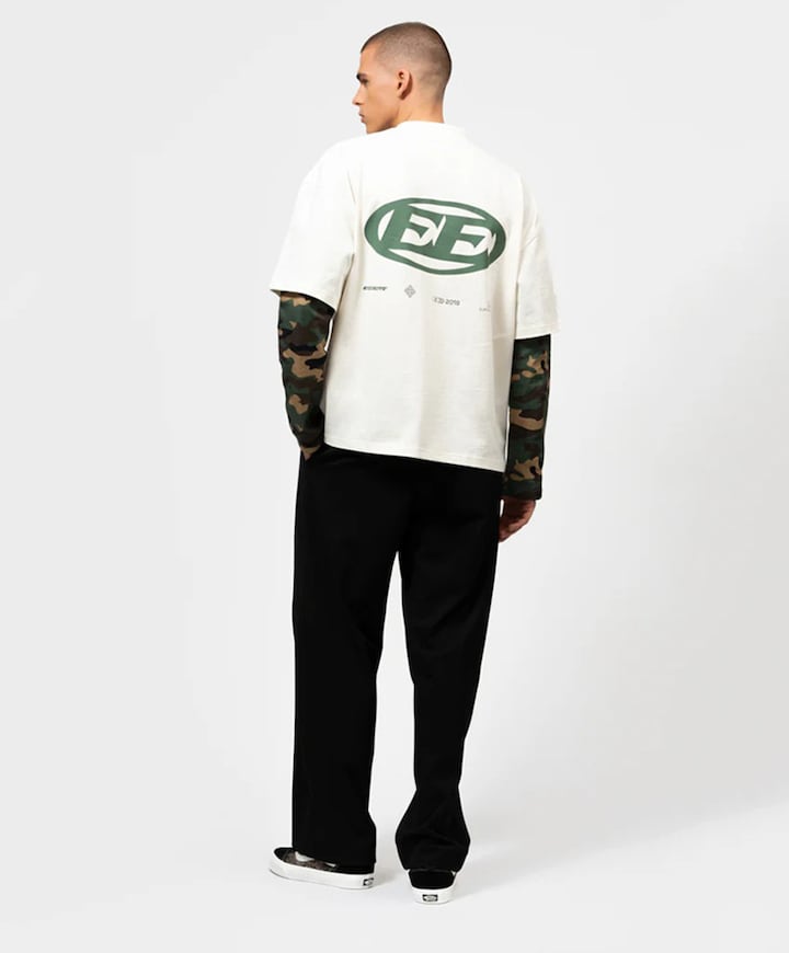 Uniseks longsleeve ecru