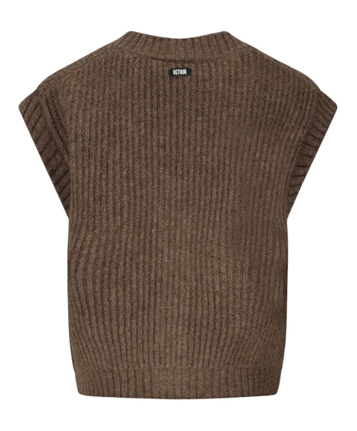 Meisjes vest bruin