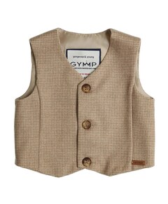 Jongens gilet beige