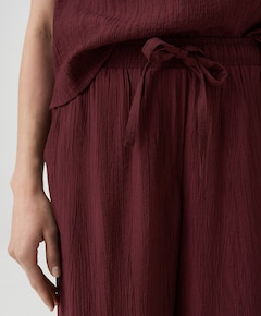 Marou crinkled dames broek bordeaux