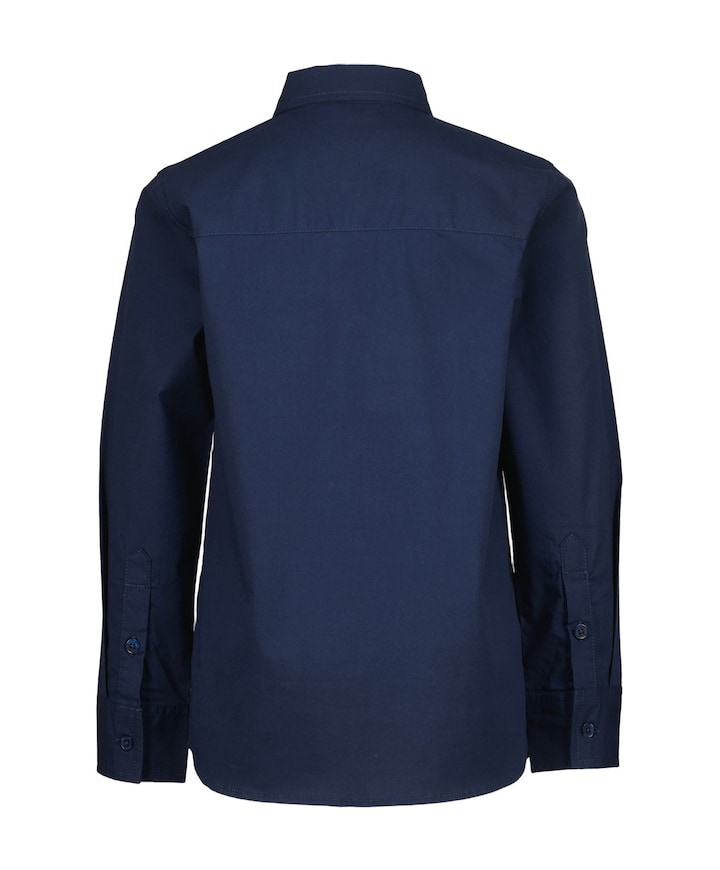 Jongens overhemd lange mouw blauw