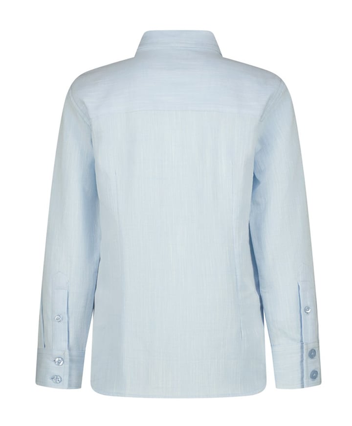 Jongens overhemd lange mouw blauw