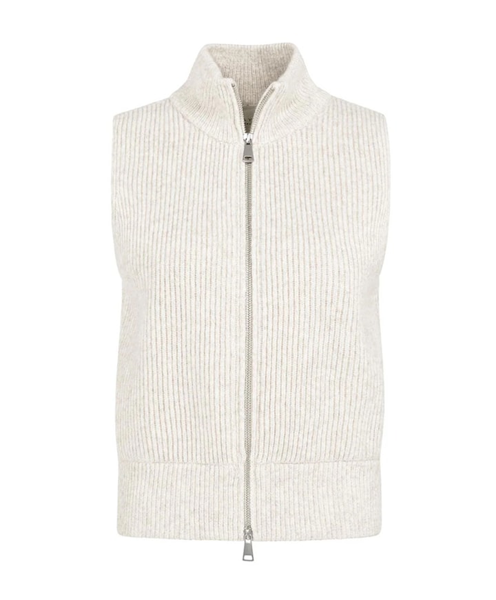 Dames gilet beige