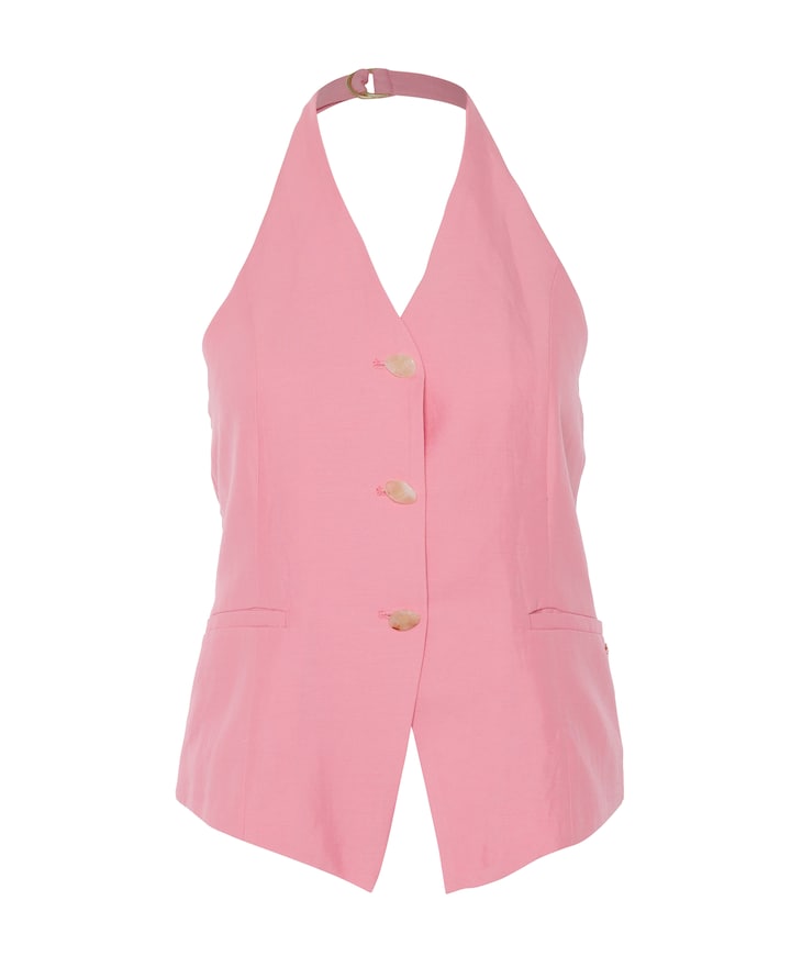 Dames gilet roze