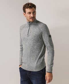Trui met rits grijs