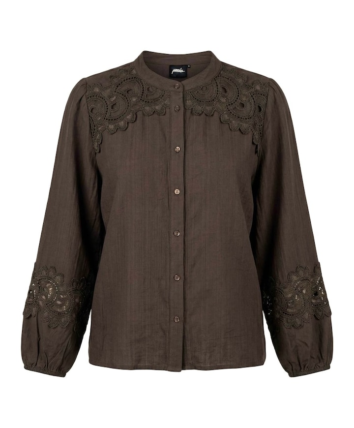 Dames blouse bruin