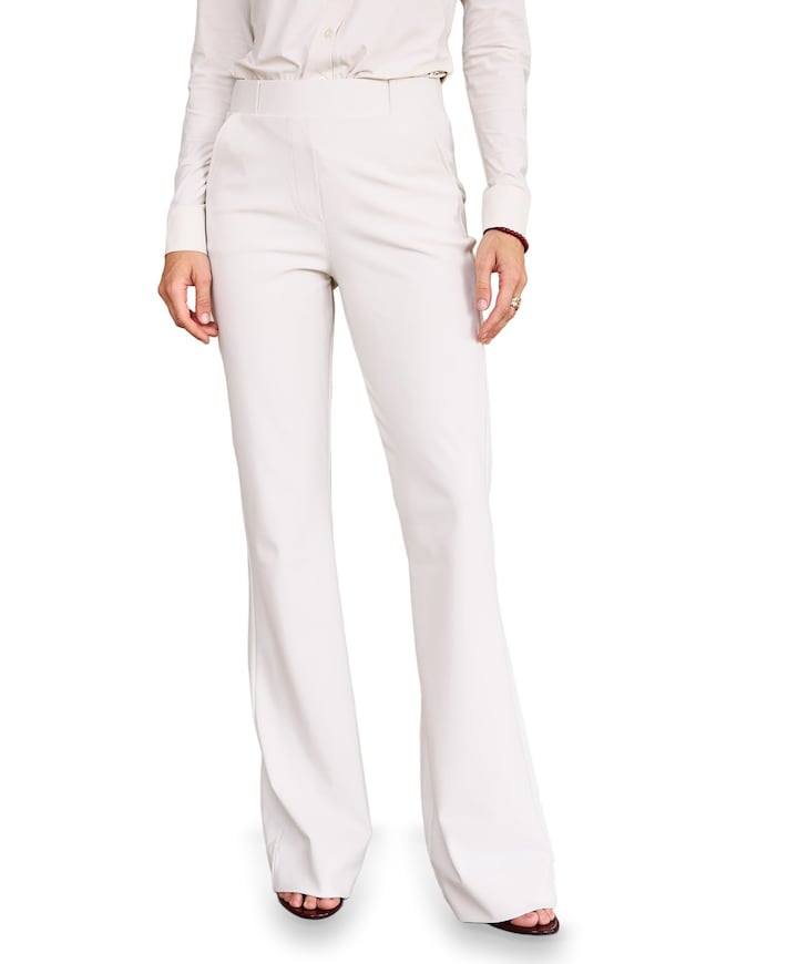 Flair LONG bonded trousers dames broek ecru