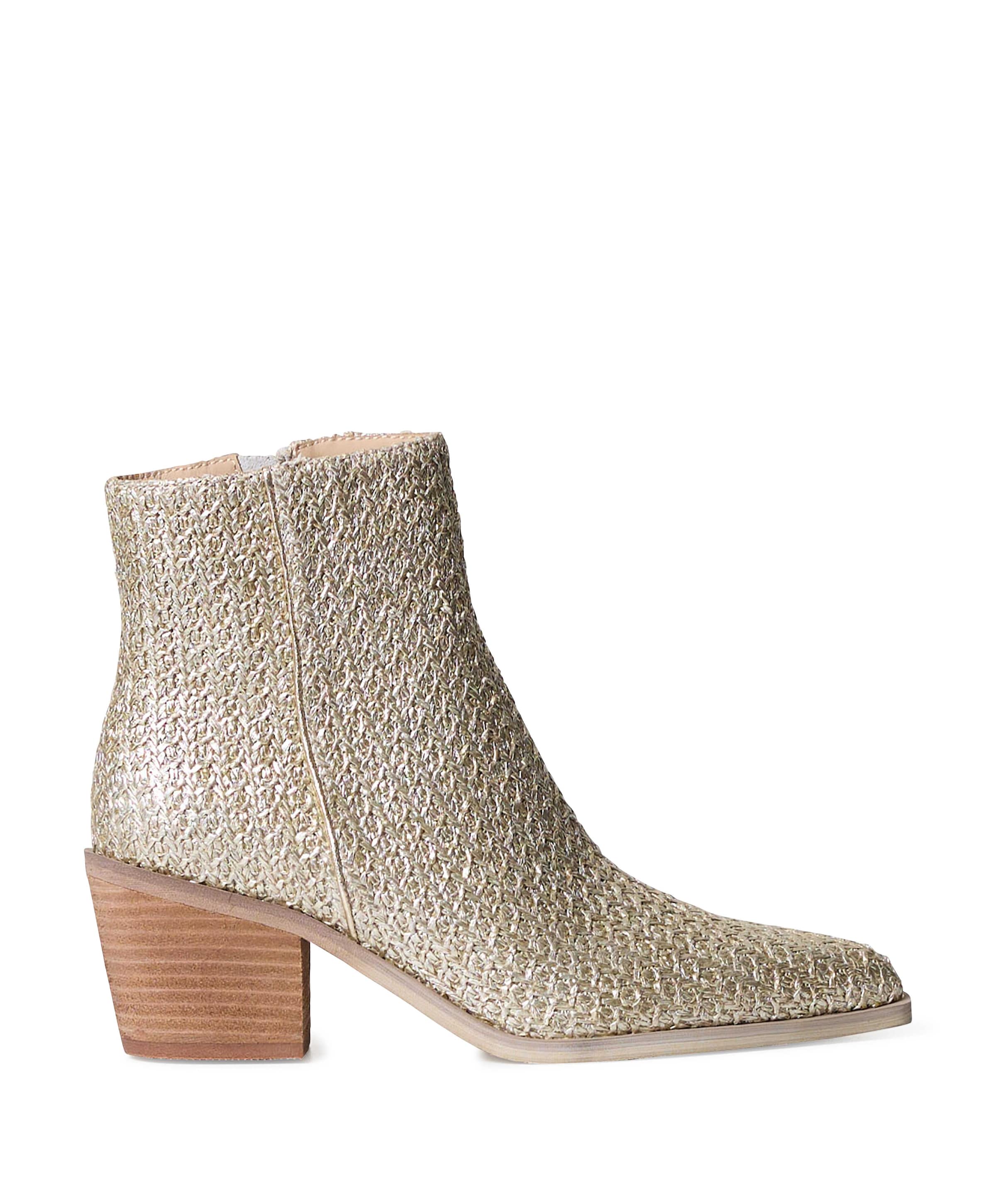 Damita dames enkellaarzen goud