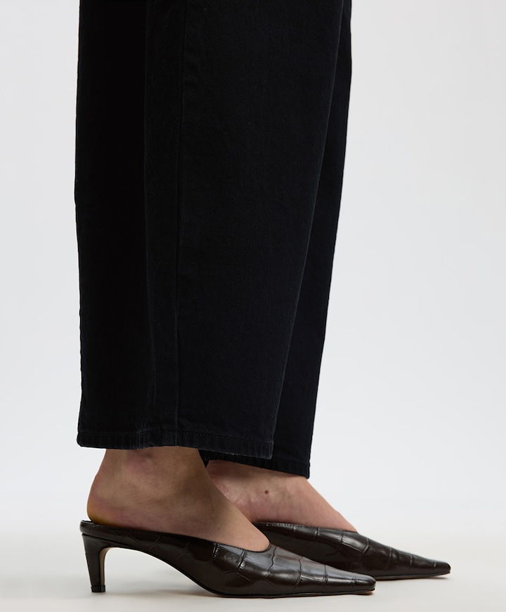 SLWBARREL LOOSE NANET HW dames jeans zwart