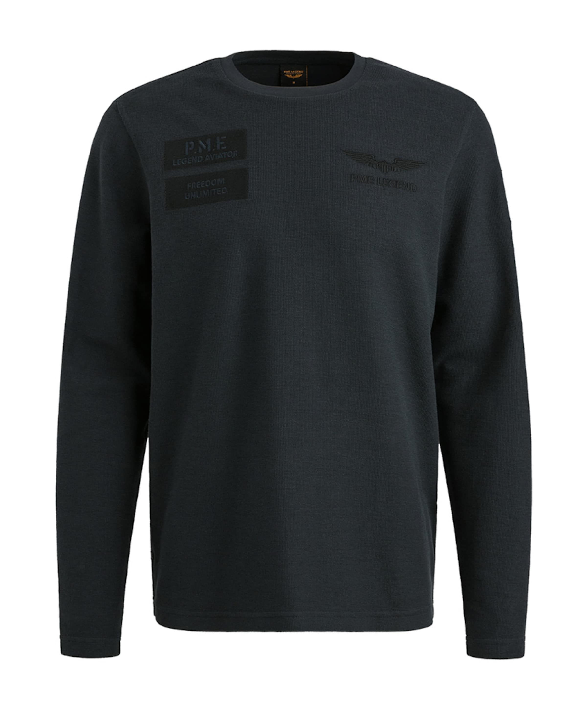 Heren longsleeve blauw