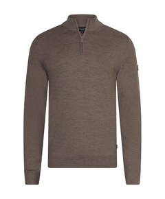 Heren trui met rits beige