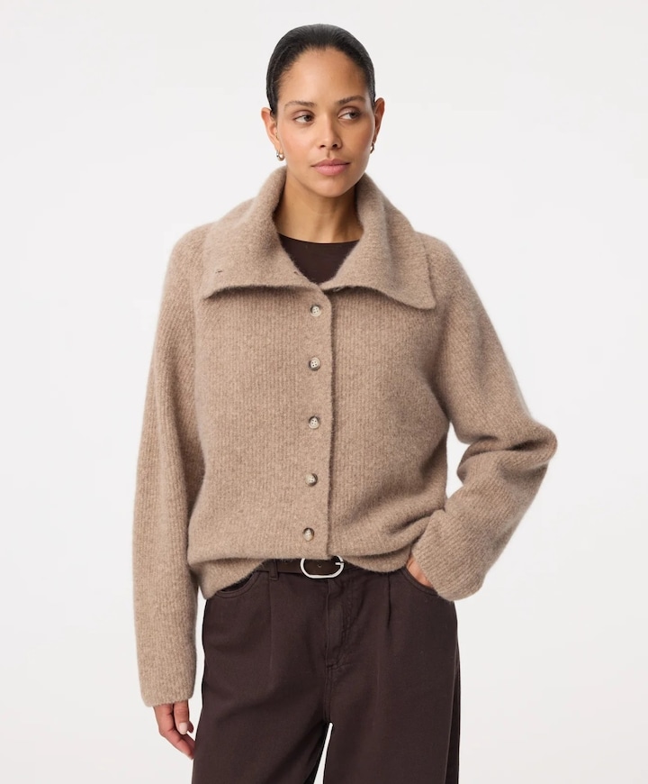 Dames vest beige