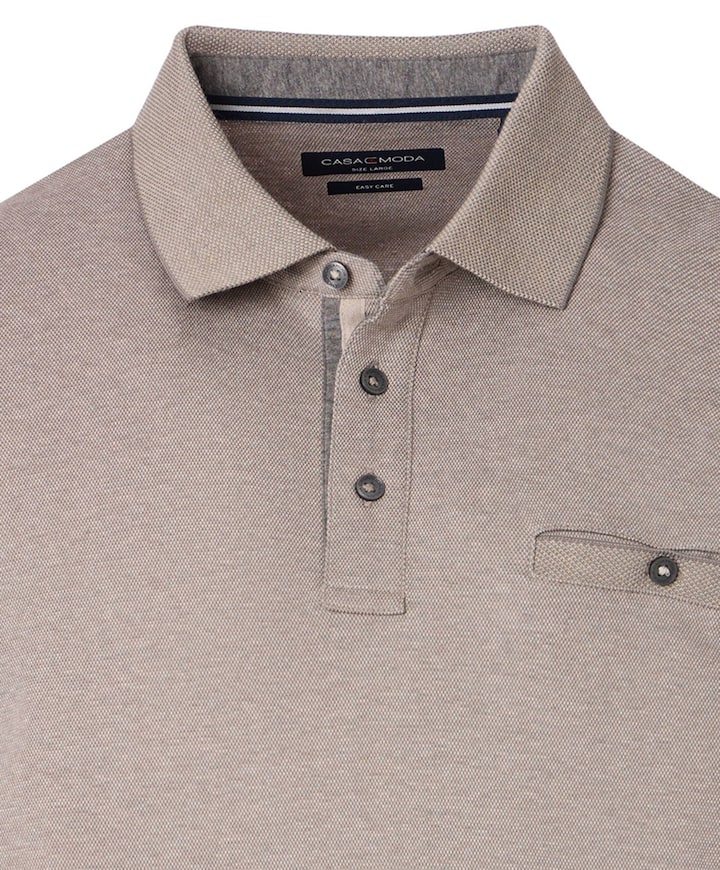 Heren polo beige