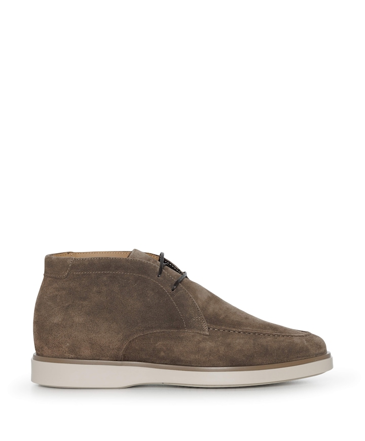 heren veterboots beige