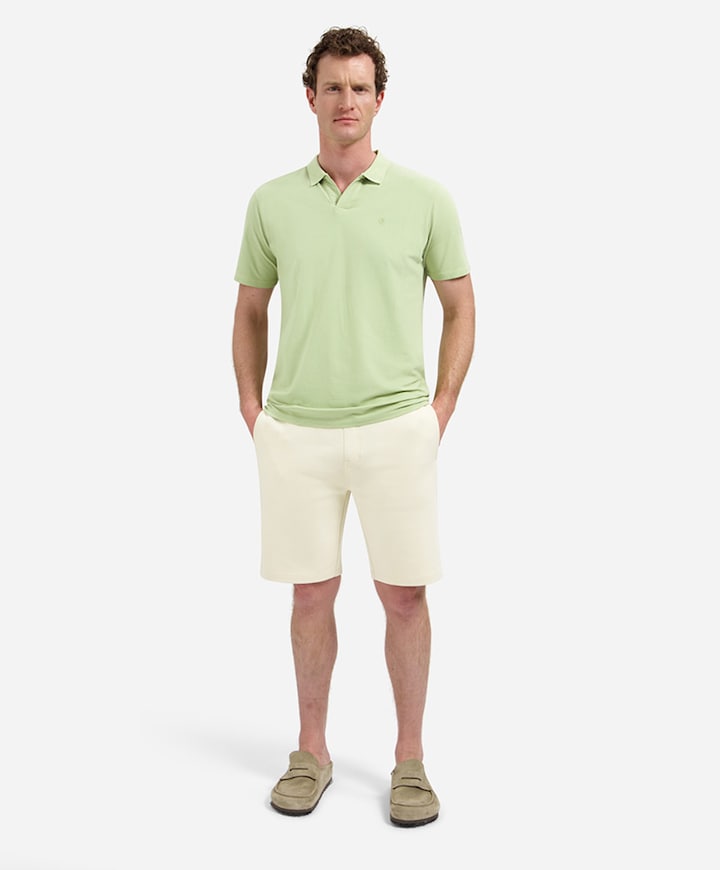 Short Jersey heren korte broek beige