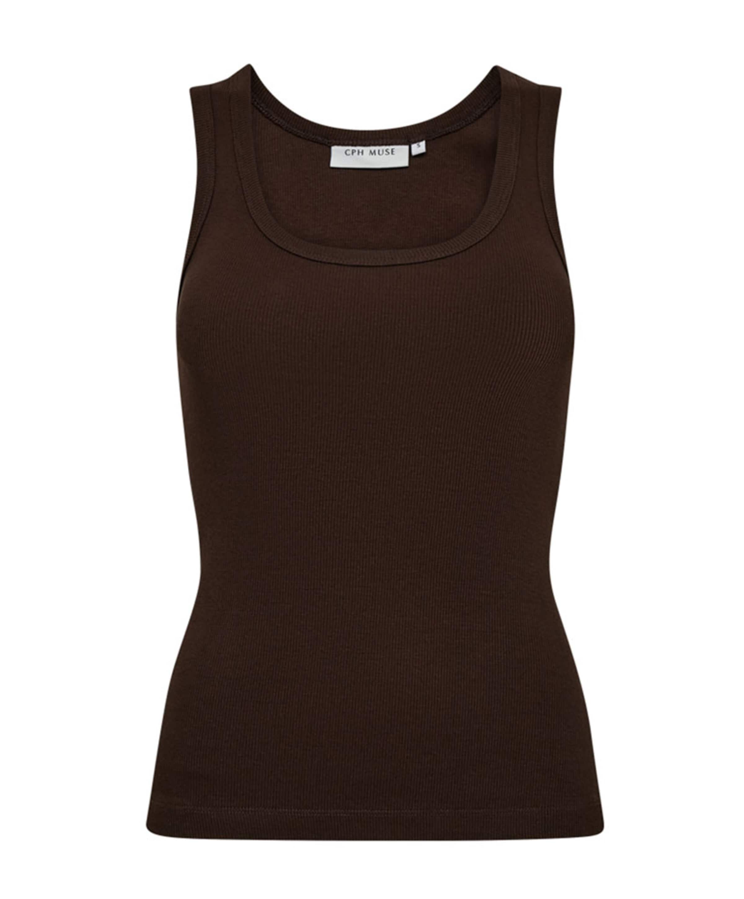 Dames top bruin