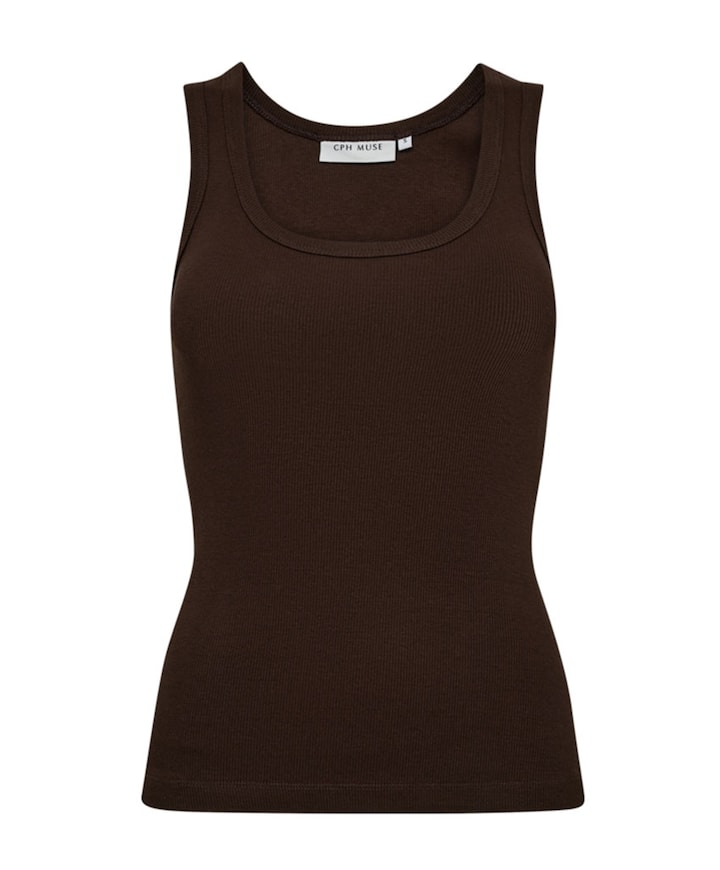 Dames top bruin