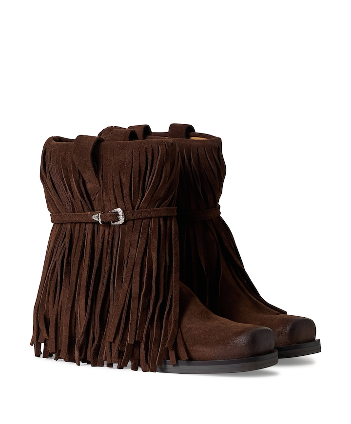 Dallas Boot Fringe dames laarzen bruin