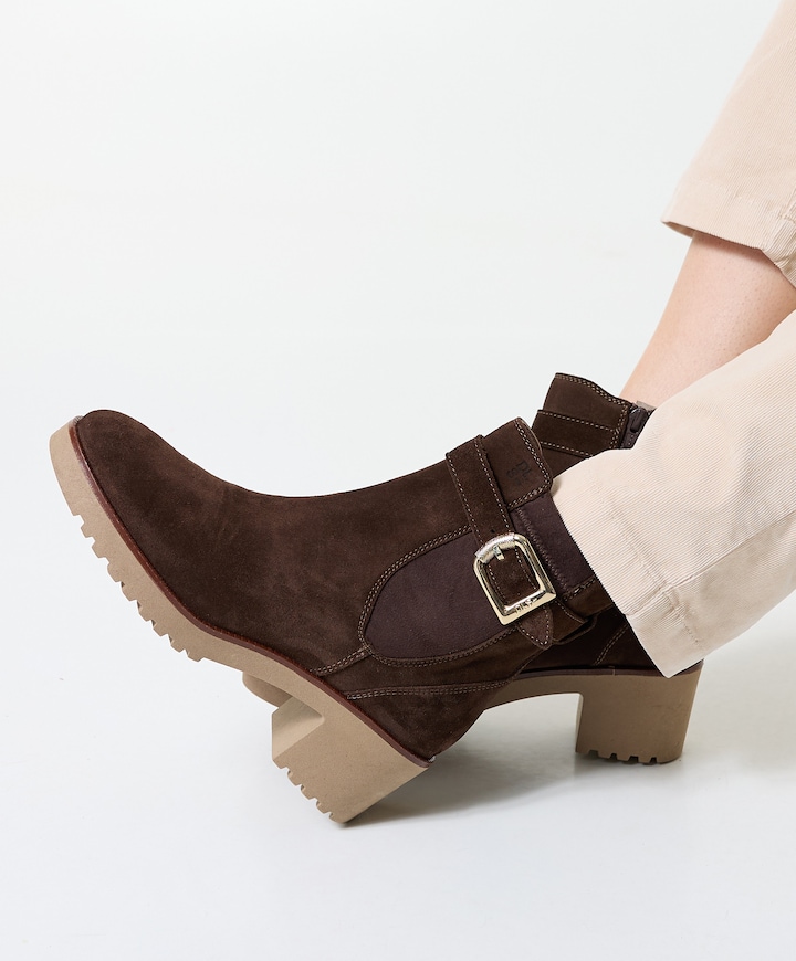 dames enkellaarzen bruin