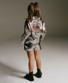 SILVER meisjes korte broek zilver