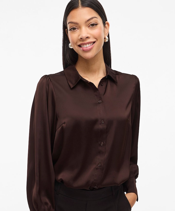 Dames blouse bruin