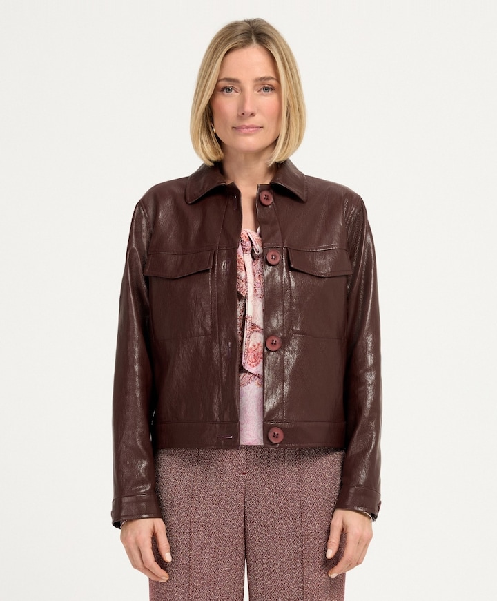 Dames jas bordeaux