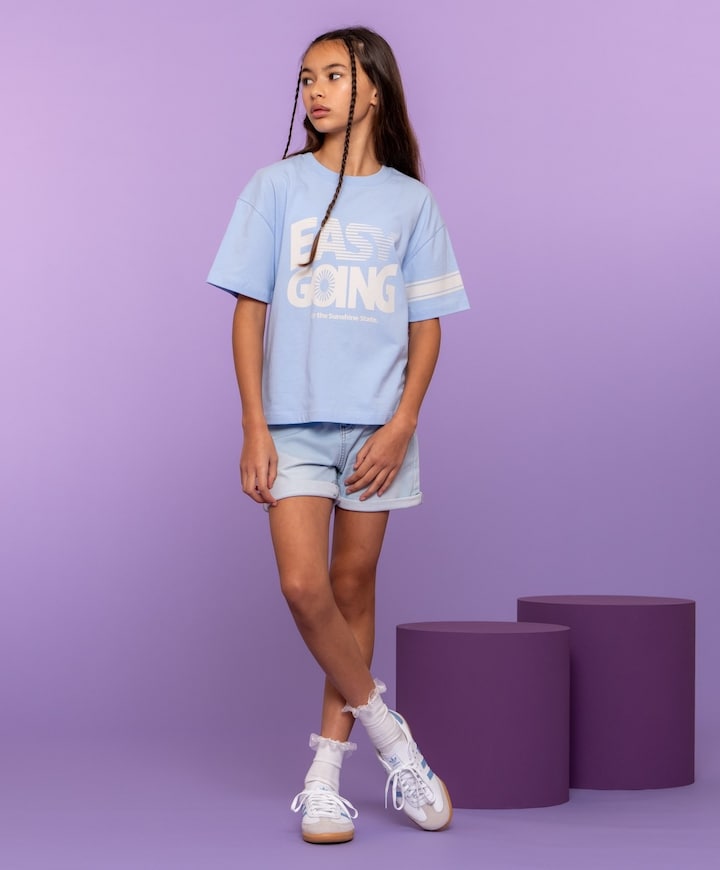 Shorts jogg meisjes korte broek blauw