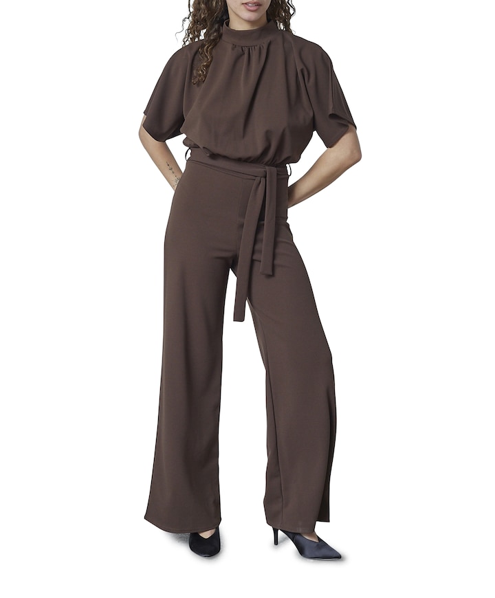 Girl-ju dames jumpsuit bruin