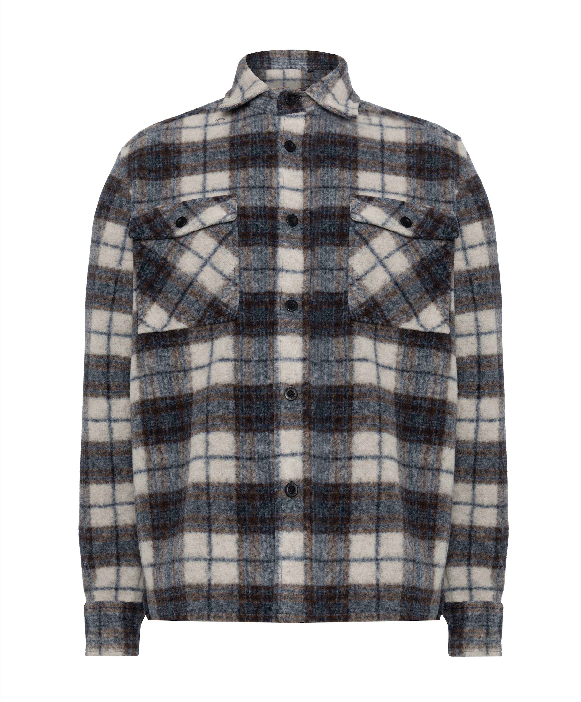 Heren overshirt bruin