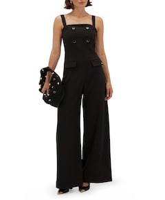 CHANA dames jumpsuit zwart