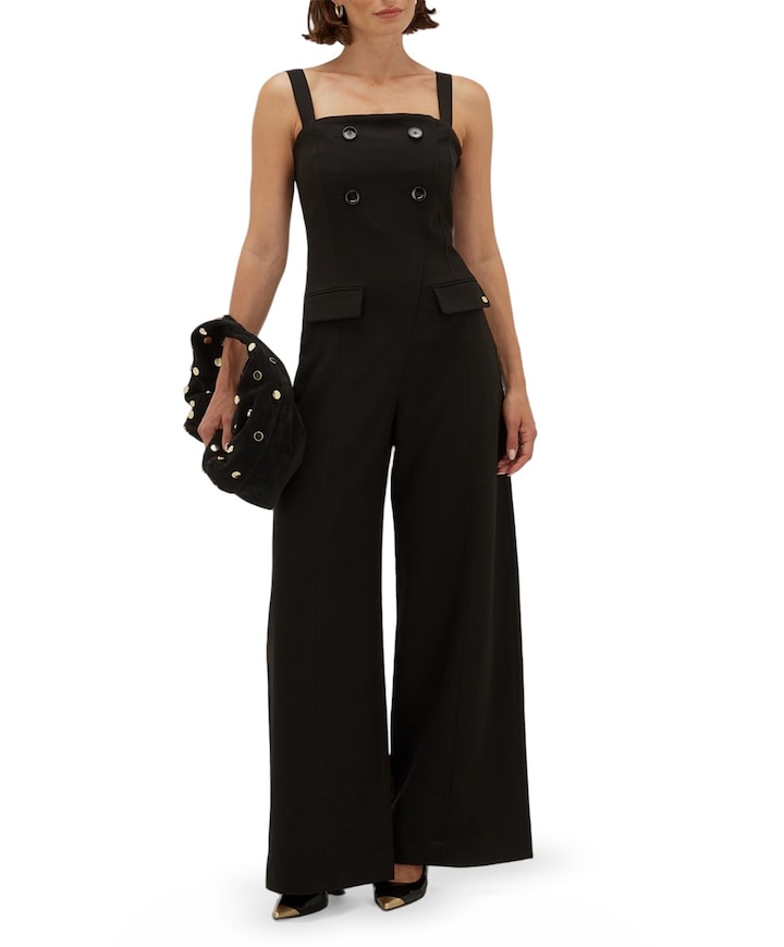 CHANA dames jumpsuit zwart