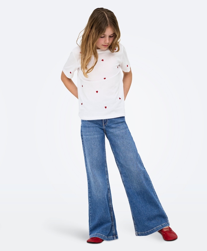 KOGCALIFORNIA MW WIDE FLARED REA NO meisjes jeans blauw