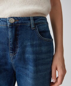 Lani turn up dames jeans blauw