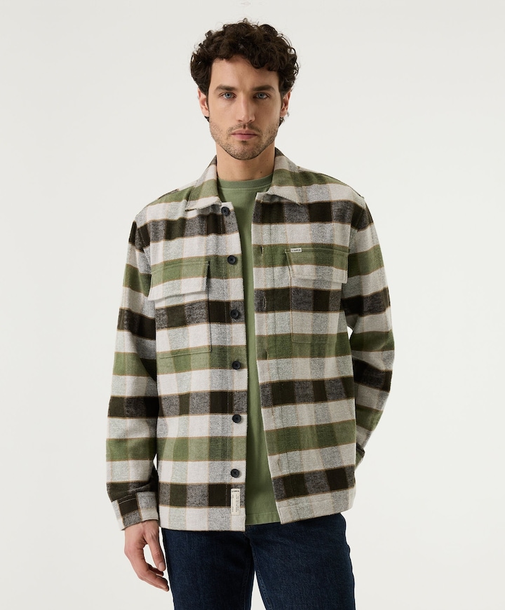 Heren overshirt bruin