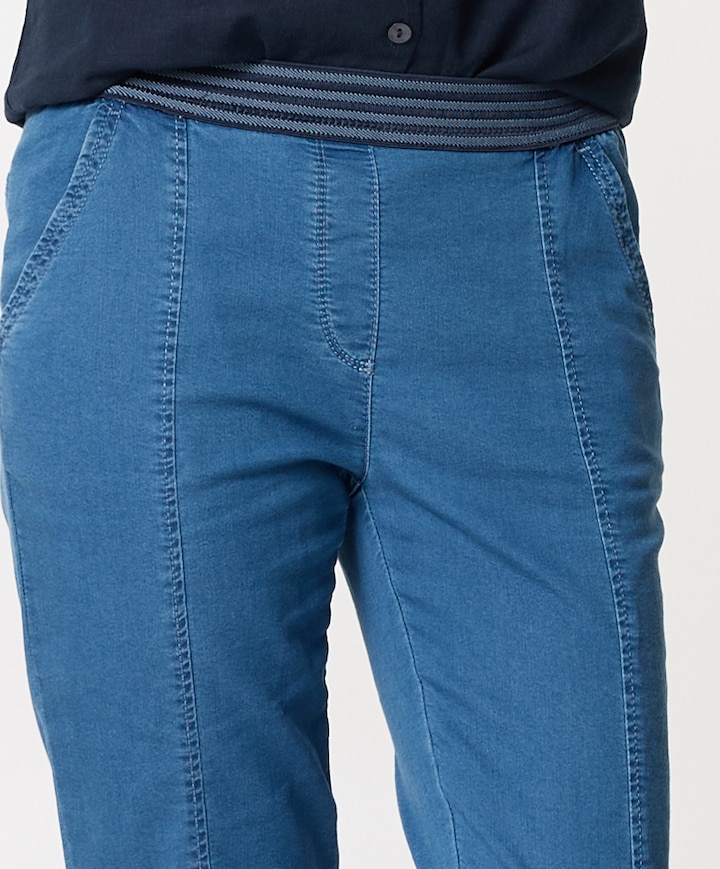 Sue Jogpant dames capri broek blauw