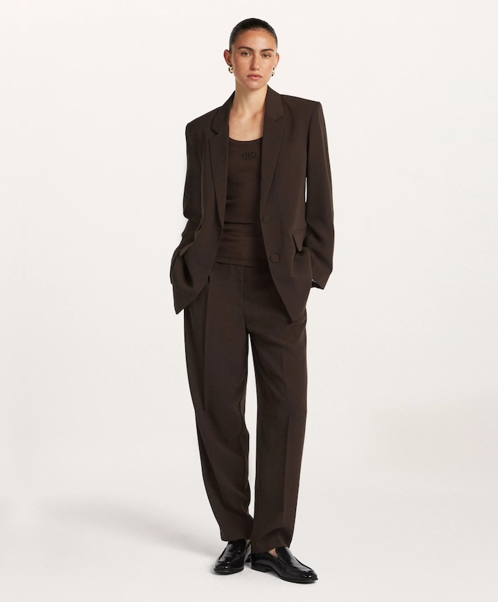 Dames blazer bruin