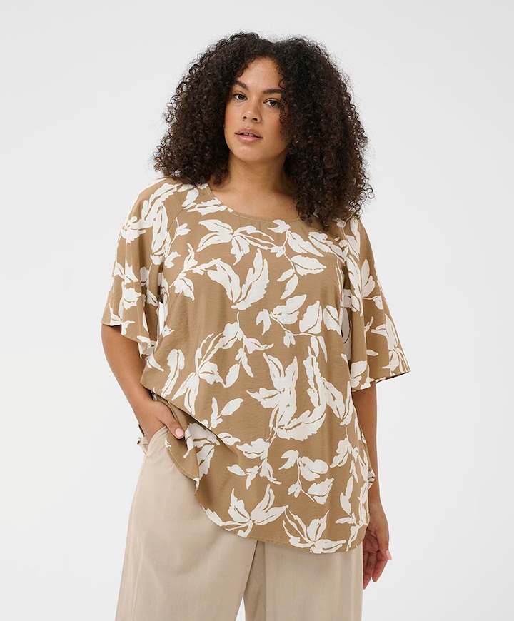 Dames blouse beige