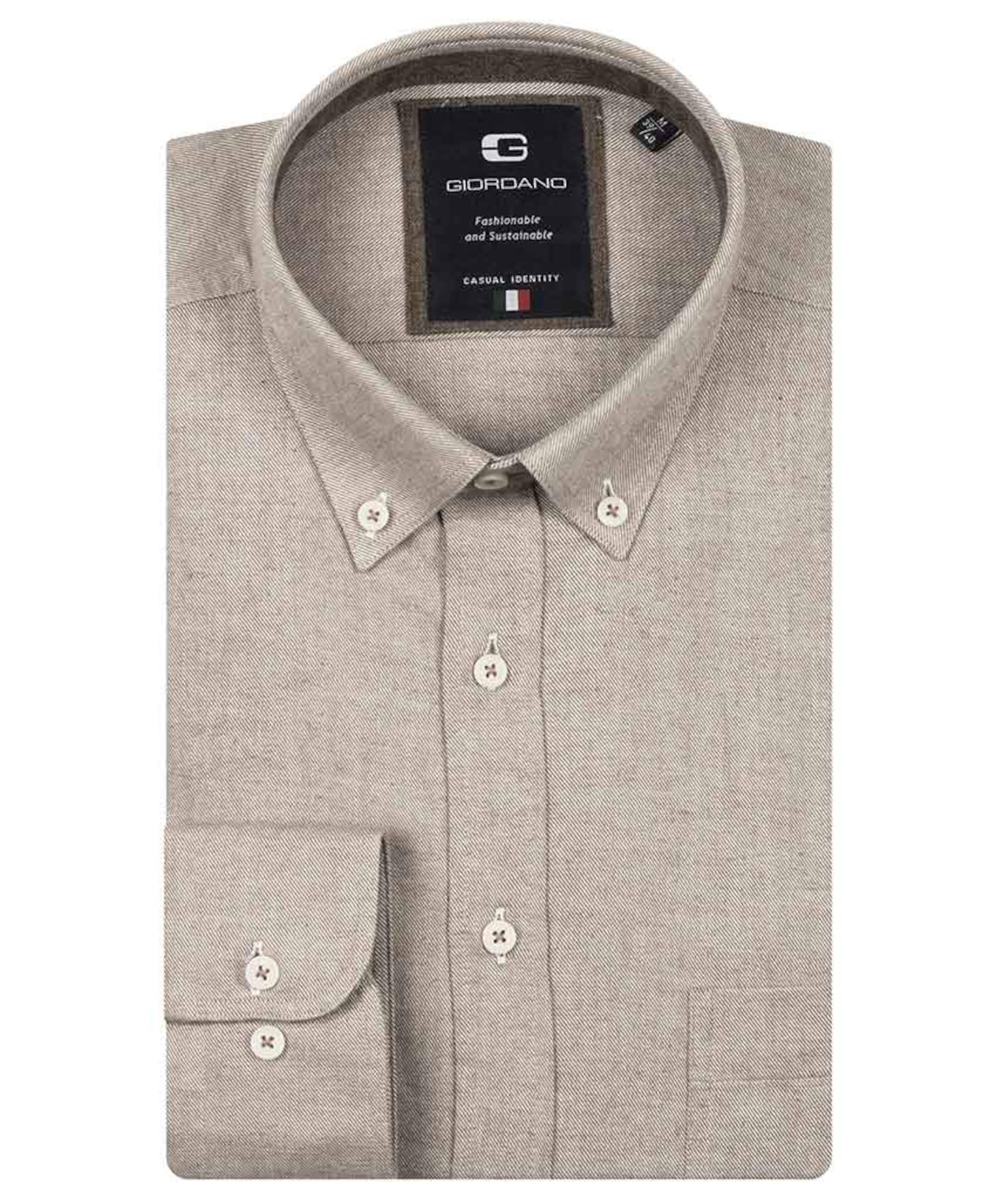 Heren overhemd lange mouw groen