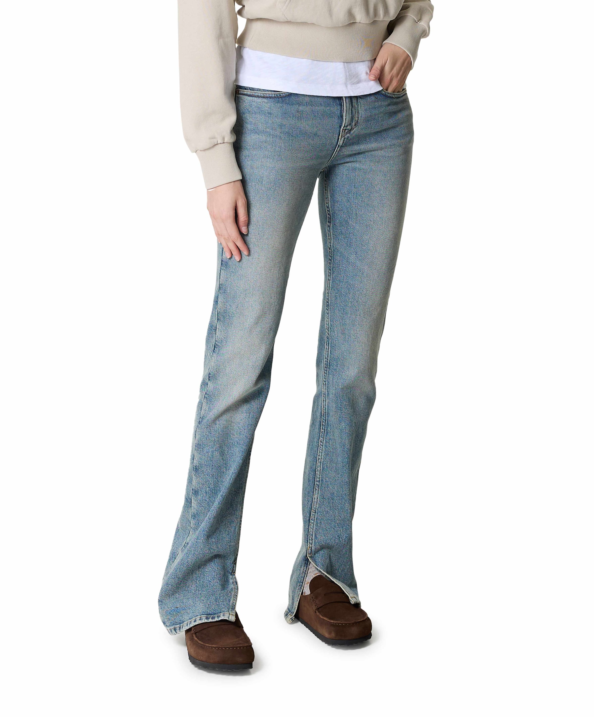 Page Rafter + Destroy dames jeans blauw