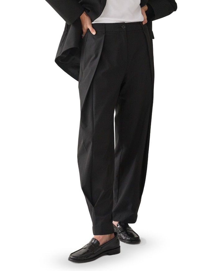 Pinstripe dames broek zwart