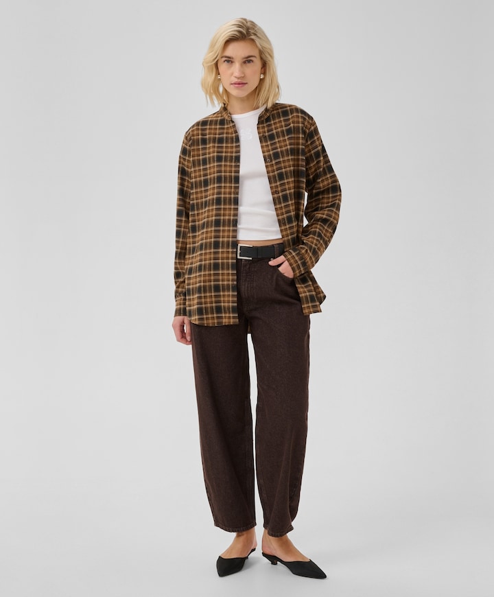 Dames blouse bruin