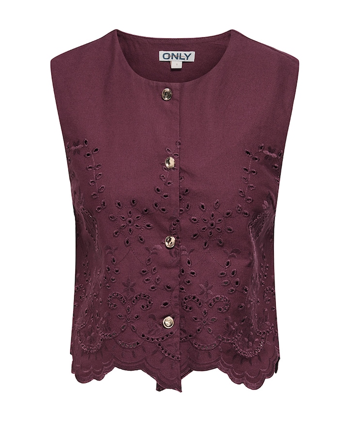 Dames gilet bordeaux